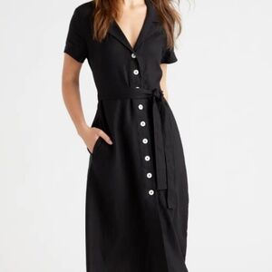 Quince 100% European Linen Button Front Dress | Size M | NWT